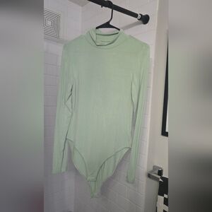 Mint Green Long Sleeve Women's Bodysuit